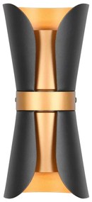 Fekete-bronzszínű fali lámpa Coat – Trio