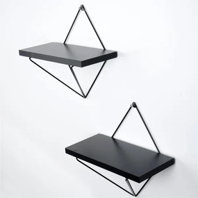 KÉSZLET 2x Fali polc fekete