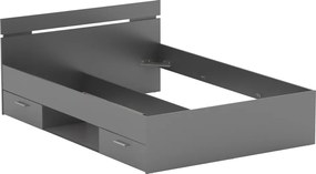 Ágykeret, 140x200, grafit, MICHIGAN NEW