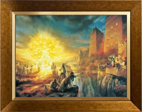 Az Élet Fája Szakrális Vászonkép Arany Díszített Keretben 30X40