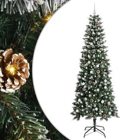 vidaXL Mű karácsonyfa 300 LED-del Zöld 240 cm PVC és Műanyag és Acél