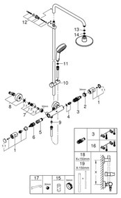 GROHE 27922000 - TEMPESTA COSMOPOLITAN 160 mm fényes króm zuhanyrendszer