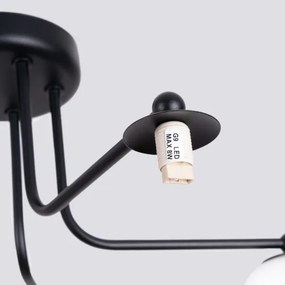 Sollux SL.1663 - Csillár rúdon ASTRAL 5xG9/8W/230V fekete