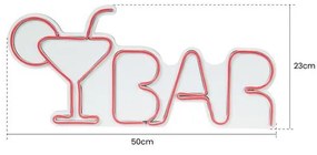 Műanyag LED-es fali dekoráció, Bar - Multicolor
