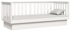 kanapéágy ágy matrac fehér 75x190 cm tömör fa fenyőfa