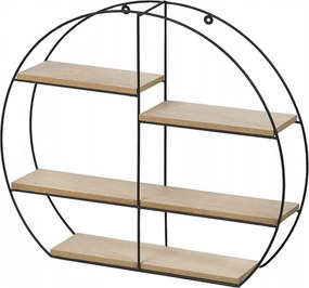 Polc, természetes/fekete, DESIO TYP 2