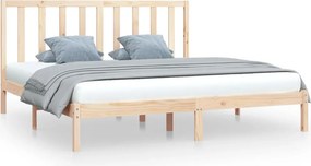 vidaXL tömör fenyőfa ágykeret 200 x 200 cm