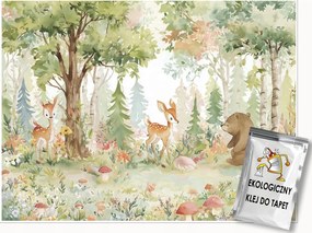 Fotótapéta Gyerekeknek Erdő Állatok Tapéta Gyerekszoba 300x210