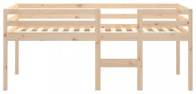 tömör fenyőfa magasított ágy 75x190 cm