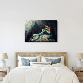 Kép - Hableány a sziklán (90x60 cm)