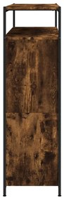 füstös tölgy cipőszekrény 4 kihajtható fiókkal 100x34x112 cm