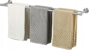 Dupla törölközőtartó, falra szerelhető rozsdamentes acél 90 cm szálcsiszolt