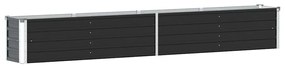 vidaXL antracitszürke horganyzott acél kerti magaságyás 320x40x45 cm