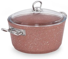 Classic rózsaszín alumínium edény fedővel, ø 22 cm - Güral Porselen