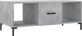 vidaXL betonszürke szerelt fa dohányzóasztal 102 x 50 x 40 cm