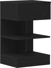 vidaXL Éjjeliszekrény fiókkal Fekete tölgy 40 x 35 x 65 cm Faanyag
