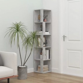 betonszürke szerelt fa sarokszekrény 33 x 33 x 164,5 cm