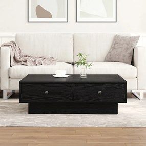 Dohányzóasztal Fekete tölgy Szerelt fa 90 x 90 x 28 cm