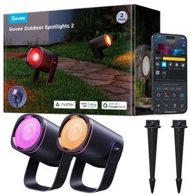 Govee Govee - LED RGBWW Dimmelhető reflektor LED/12W/230V IP67 2700-6500K Wi-Fi GV0075