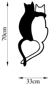Fém fali dekoráció, Love Cats - 478