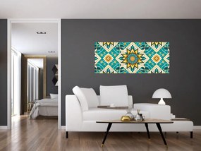 Kép - Türkiz minta (120x50 cm)