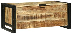 Kávézóasztal 90x50x38 cm Tömör Durva Mangóból