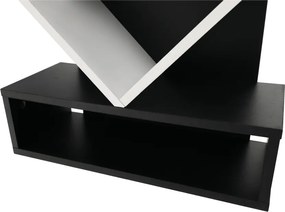 könyvespolc, fehér/fekete, VEVEY