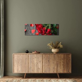 Kép - csokor rózsa (órával) (90x30 cm)