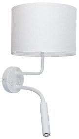 Nowodvorski HOTEL fali lámpa, olvasókarral, fehér, E27 foglalattal, 1x62W, TL-9073