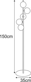KAJA K-5696 SATURNO Fehér Színű Állólámpa 5xG9 10W IP20