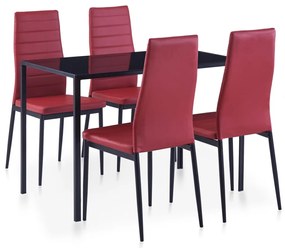 5 darabos bordó étkezőszett