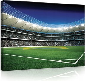 Vászonkép 80x60 Stadion foci aréna mérkőzés szurkolók sport foci éjszaka