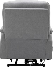 Állítható masszázs fotel, világosszürke, HUDSON