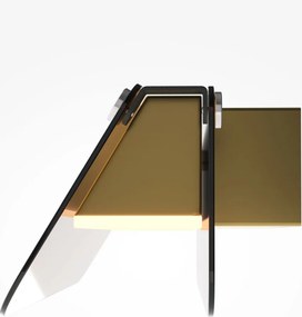 Maytoni modern fali lámpa flat borostyán fekete mymod296wl-l6bc3k
