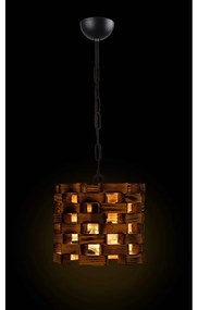 Natúr színű függőlámpa fa búrával ø 20 cm Match – Squid Lighting