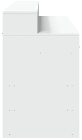 fehér szerelt fa íróasztal LED-világítással 140 x 55 x 91 cm