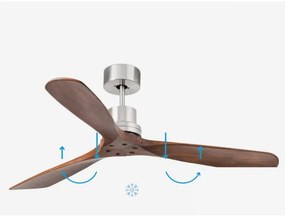 FARO 33370DC - Mennyezeti ventilátor LANTAU barna/matt króm á. 132 cm + távirányítás