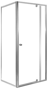 Flexi 80x90 cm sarokba szerelhető aszimmetrikus zuhanykabin zuhanytálca nélkül