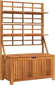vidaXL tömör akácfa rácsos tárolóláda 99 x 50 x 160 cm