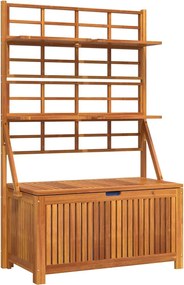 vidaXL tömör akácfa rácsos tárolóláda 99 x 50 x 160 cm