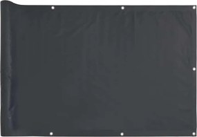 vidaXL antracitszürke PVC belátás elleni erkélyparaván 600 x 75 cm