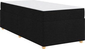 vidaXL Ágykeret matracmal Fekete 100 x 200 cm szövet