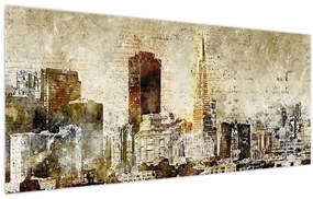 Kép - Művészileg renderelt város (120x50 cm)