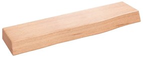 világosbarna kezelt tömör tölgyfa fali polc 40x10x4 cm