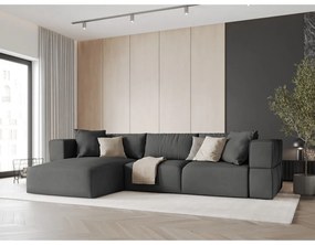 Sötétszürke sarokkanapé (bal oldali) Esther – Milo Casa