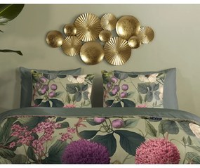 Khaki egyszemélyes-hosszabbított pamut-szatén ágyneműhuzat 140x220 cm Onaz – Descanso