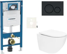 Fali WC szett Geberit könnyűszerkezetes falakba / falsík előtti + WC SAT SIKOGESTOR67S20BL