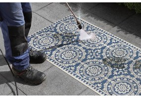 Jardin kék-krémszínű kültéri szőnyeg, 80 x 250 cm - NORTHRUGS