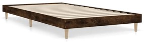 füstös tölgy színű szerelt fa ágykeret matrac nélkül 100x200 cm