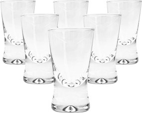 6x Üvegpohár 25ML Vodka Tinktúra Likőr Shoty Szett